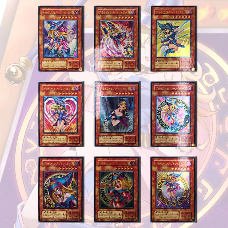 

NEW Anime Yu-Gi-Oh Black Magician Girl UTR Set of cards DIY homemade glitter Toy collection boy Birthday Christmas gifts