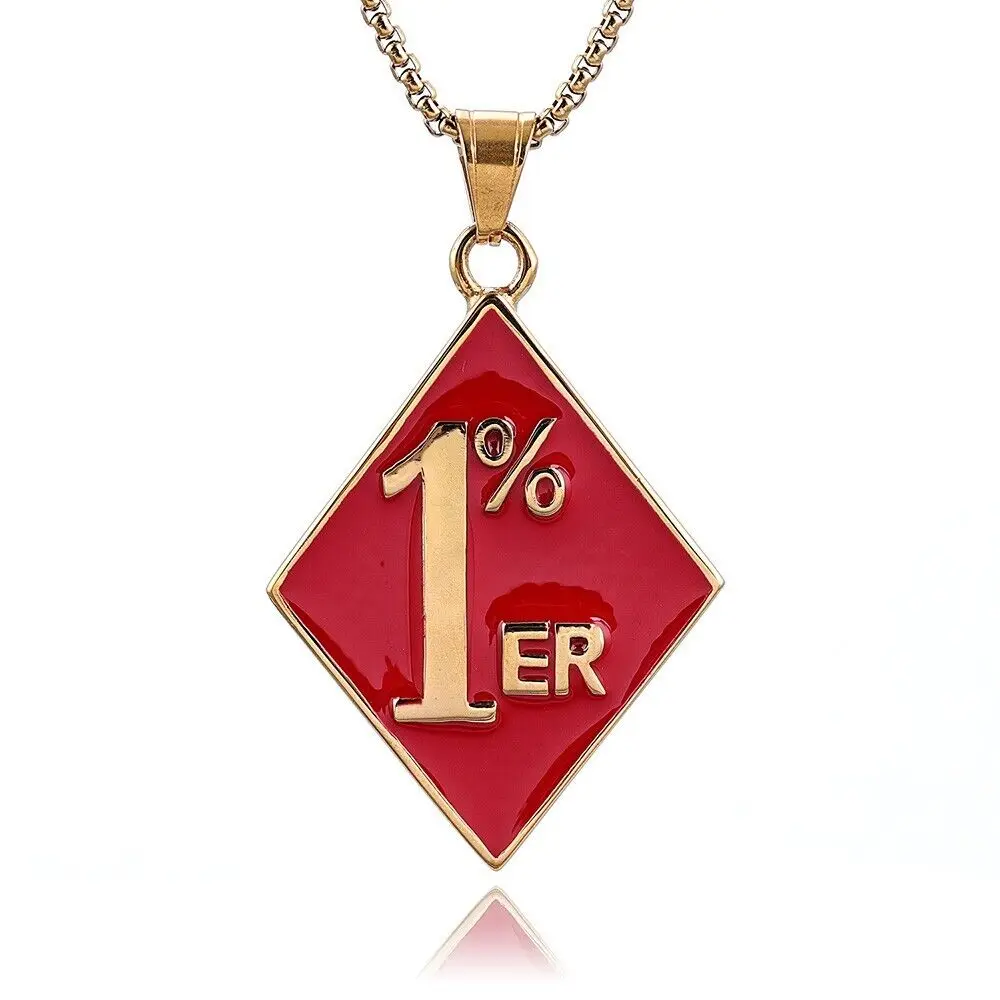 Hot Sell Mens Stainless Steel 1% er One Percent Outlaw Motorcycle Biker Pendant Necklace
Hot Sell Mens Stainless Steel 1% er One Percent Outlaw Motorcycle Biker Pendant Necklace