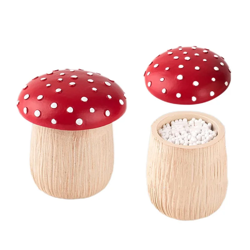 Creative Cotton Swabs Storage Holder Box Mushroom Shape Jewelry Box Rings Storage Case Decorative Toothpick Jar Mushroom Decor
Creative Cotton Swabs Storage Holder Box Mushroom Shape Jewelry Box Rings Storage Case Decorative Toothpick Jar Mushroom Decor