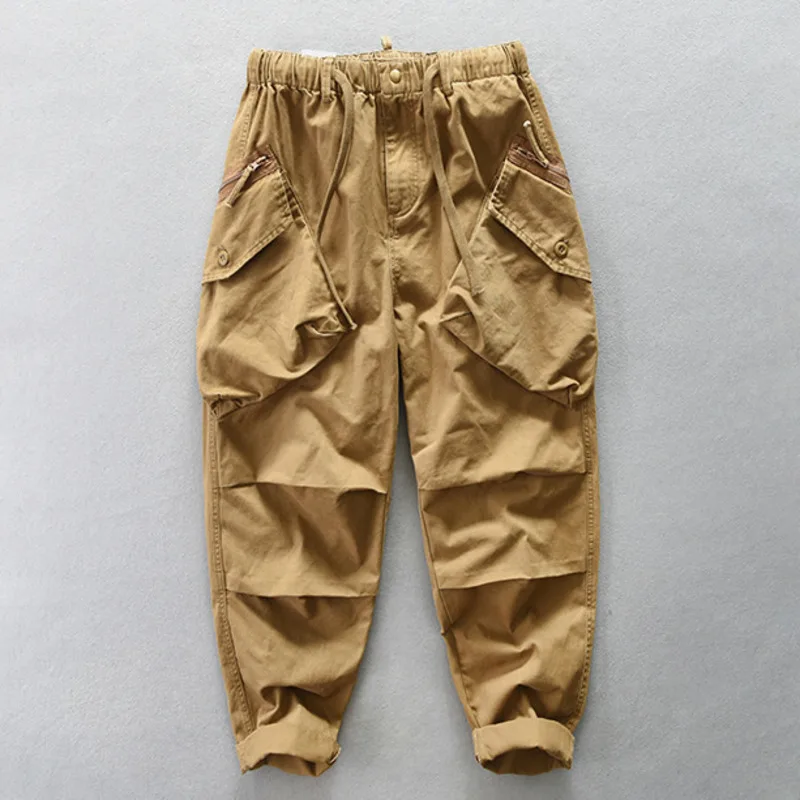 Casual Men's Overalls Trouser Large Pocket Wide Loose Workwear High Street Solid Color Straight Outdoor Cargo Pants for Male
Casual Men's Overalls Trouser Large Pocket Wide Loose Workwear High Street Solid Color Straight Outdoor Cargo Pants for Male