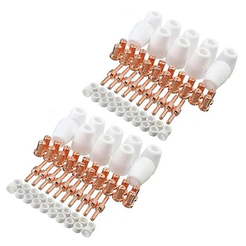 120X Ceramic + Red Copper Air Plasma Cutting Cutter Consumables Extended TIP Nozzles Electrode For PT31 LG40 CUT-50D
120X Ceramic + Red Copper Air Plasma Cutting Cutter Consumables Extended TIP Nozzles Electrode For PT31 LG40 CUT-50D