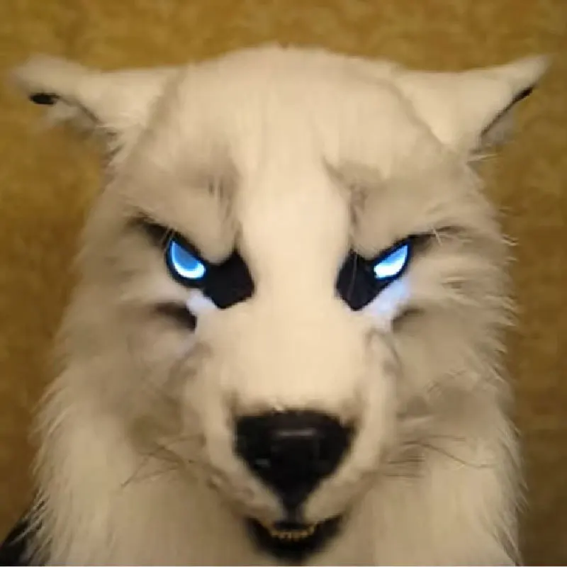 

Wolf Head Halloween Horror Latex Plush Animal Head Mask Dance Party Simulation Cos Wolf