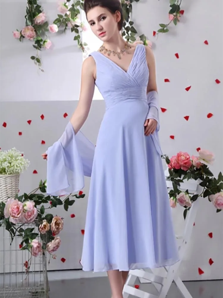 Chiffon V-Neck Tea-Length Dress With Criss-Cross Ruching Woman Formal Evening Dresses Mother of the Bride Dress Occasion Formal
Chiffon V-Neck Tea-Length Dress With Criss-Cross Ruching Woman Formal Evening Dresses Mother of the Bride Dress Occasion Formal