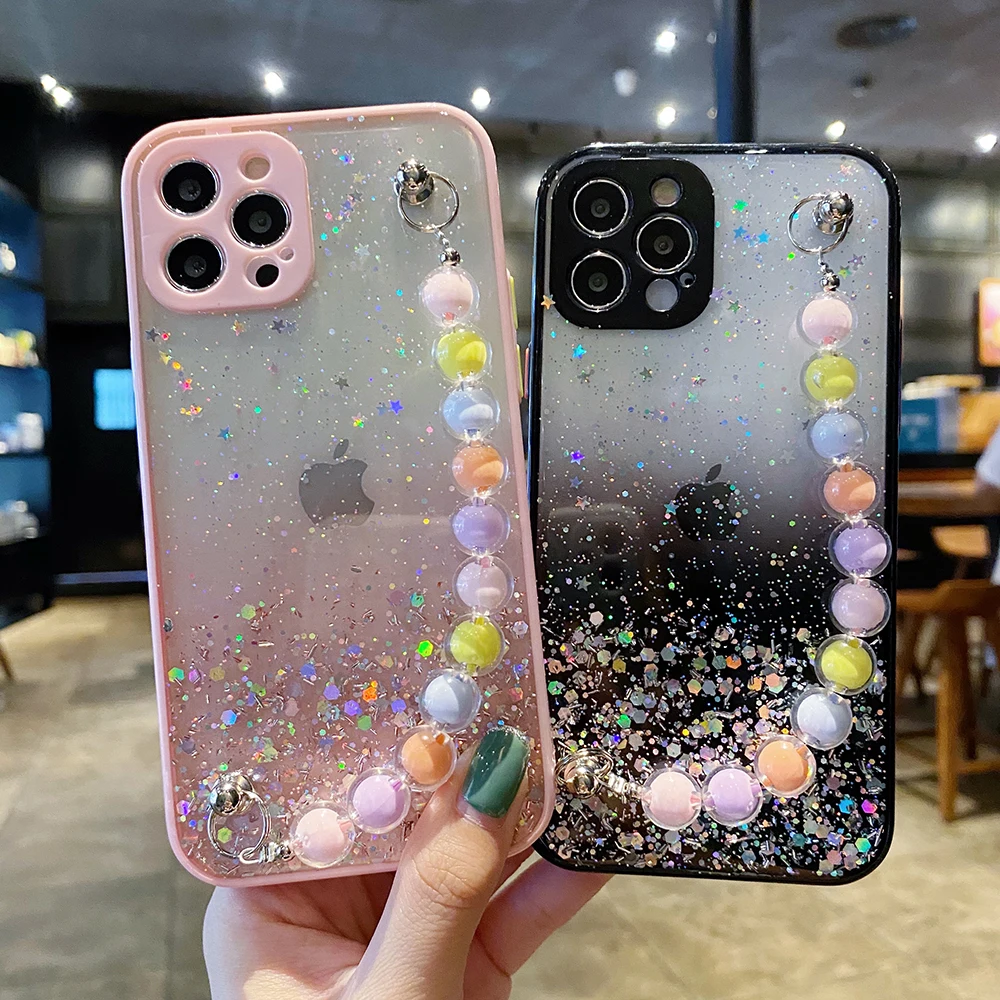 Wrist Bracelet Chain Case For iPhone 14 13 12 11 Pro XS Max XR X 8 7 Plus SE 2022 2020 Gradient Glitter Sequin Soft TPU Cover
Wrist Bracelet Chain Case For iPhone 14 13 12 11 Pro XS Max XR X 8 7 Plus SE 2022 2020 Gradient Glitter Sequin Soft TPU Cover