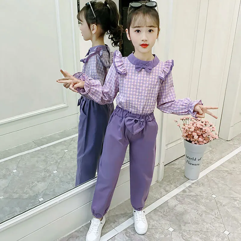Spring Autumn Baby Girl Clothes Suit 2023 New Kids Bow Plaid Blouse Pants 2Pcs Outfit For Girls Clothing Child's Long Sleeve Set
Spring Autumn Baby Girl Clothes Suit 2023 New Kids Bow Plaid Blouse Pants 2Pcs Outfit For Girls Clothing Child's Long Sleeve Set