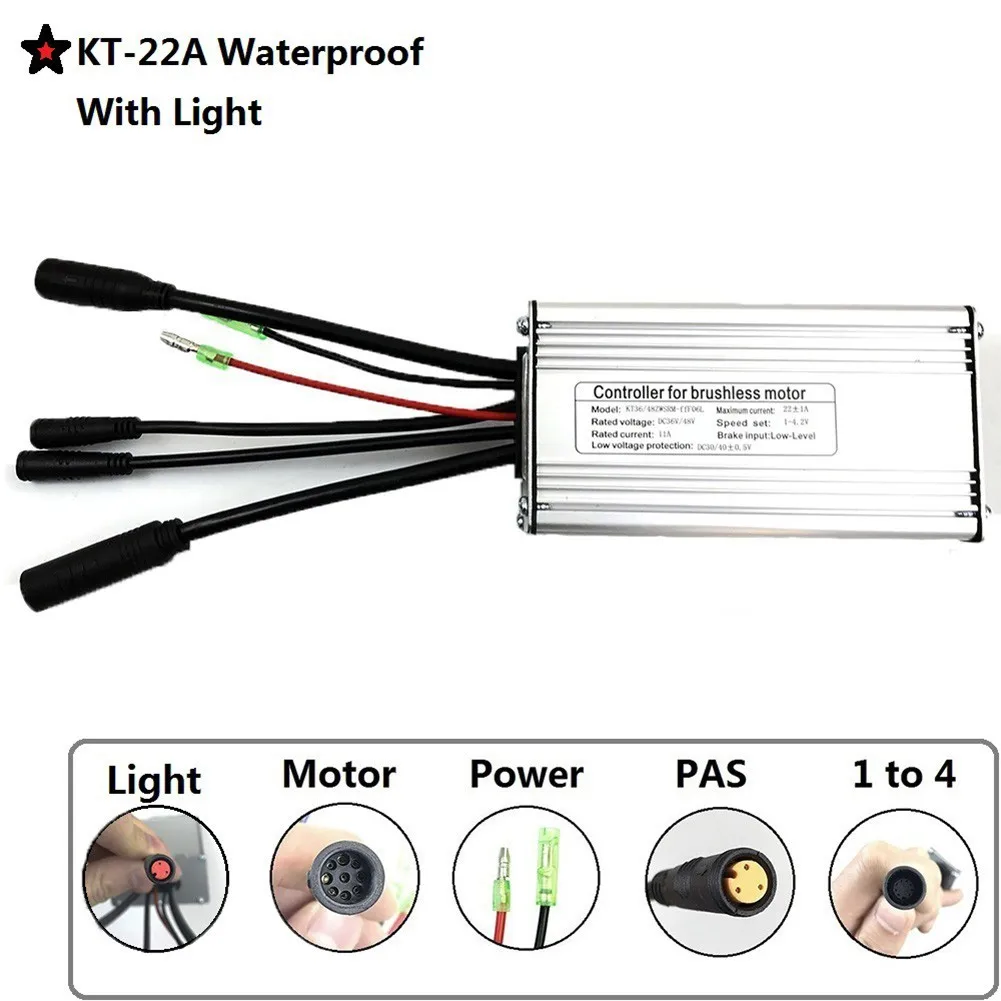 Water Proof Controller 13*7*4cm 500W Aluminum & Plastic DC36V/48V Electric Bicycle For KT Series Motors Low Level
Water Proof Controller 13*7*4cm 500W Aluminum & Plastic DC36V/48V Electric Bicycle For KT Series Motors Low Level