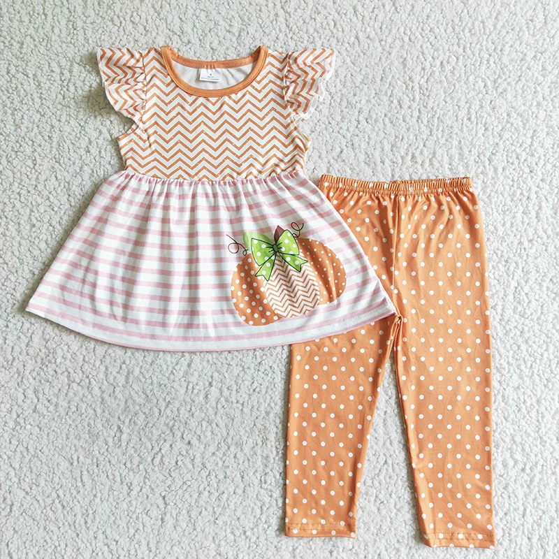 Boutique Baby Girl Thanksgiving Pumpkin Clothes Flying Sleeves Orange Dots Legging Pants Children Kid Toddler Holiday Outfits
Boutique Baby Girl Thanksgiving Pumpkin Clothes Flying Sleeves Orange Dots Legging Pants Children Kid Toddler Holiday Outfits