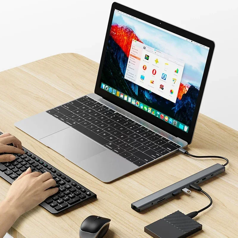 10 in 1 USB Hub Dock AUX HD-compatible VGA Adapter USB C Laptop Docking Station USB 3.0 5Gbps Data Ports for Macbook Huawei
10 in 1 USB Hub Dock AUX HD-compatible VGA Adapter USB C Laptop Docking Station USB 3.0 5Gbps Data Ports for Macbook Huawei