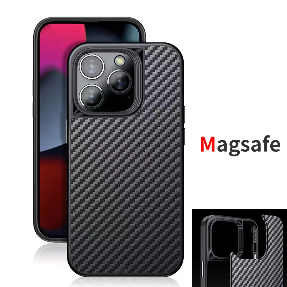 Новый деловой Стильный чехол MagSafe для IPhone 14 Pro Max из настоящего углеродного волокна, легкий тонкий чехол из арамидного волокна с защитой от падения 14 Pro Shel
Новый деловой Стильный чехол MagSafe для IPhone 14 Pro Max из настоящего углеродного волокна, легкий тонкий чехол из арамидного волокна с защитой от падения 14 Pro Shel