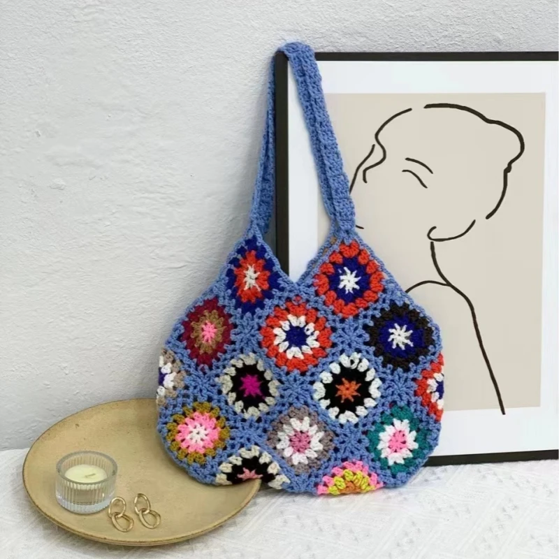 Women's Large Capacity Beach Bag Hollow Out Knitting Flower Crochet Shoulder Bag Summer Bohemian Soft Crochet Knitted Tote Bag
Women's Large Capacity Beach Bag Hollow Out Knitting Flower Crochet Shoulder Bag Summer Bohemian Soft Crochet Knitted Tote Bag