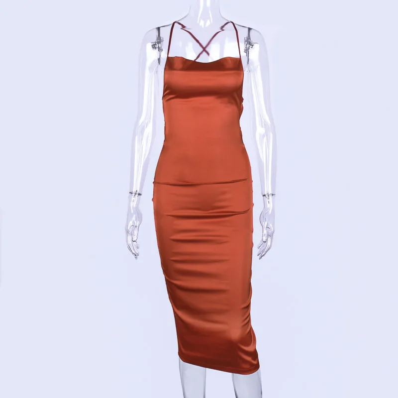 Womens New Fashion Solid Color Suspender Dress Summer Sexy Backless Lace Up Package Hip Mid Length Dresses Nightclub Club
Womens New Fashion Solid Color Suspender Dress Summer Sexy Backless Lace Up Package Hip Mid Length Dresses Nightclub Club