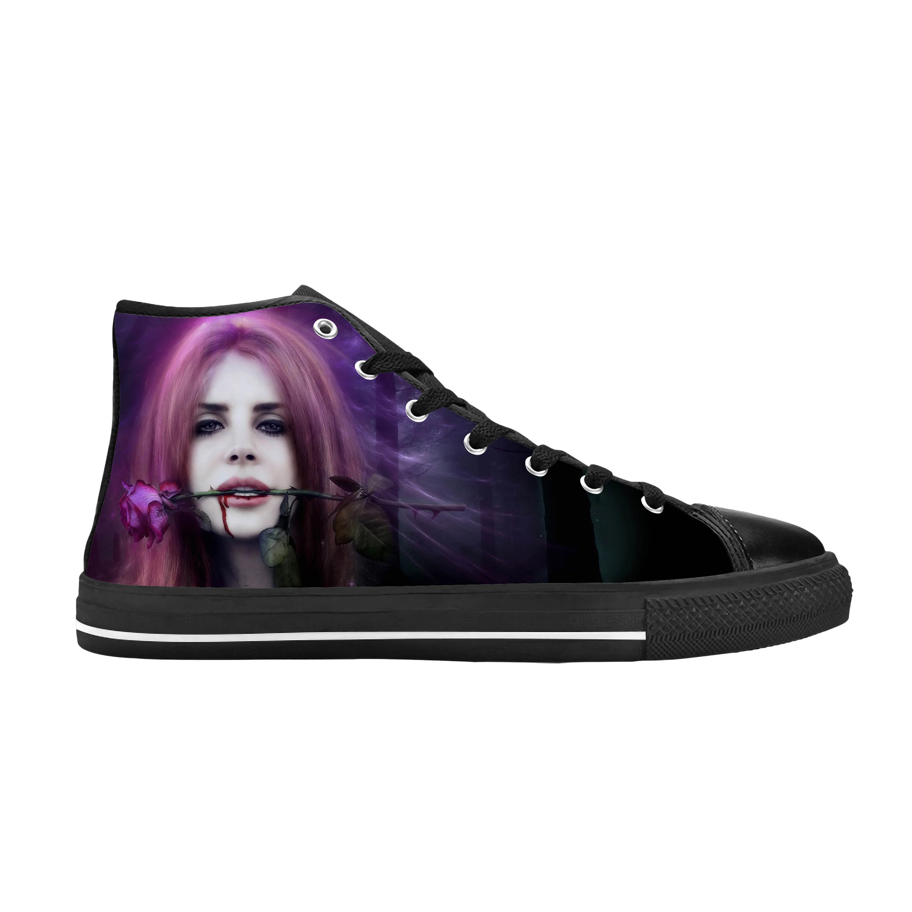 

Lana Del Rey Pop Singer Music Born to Die Fashion Casual Cloth Shoes High Top Comfortable Breathable 3D Print Men Women Sneakers