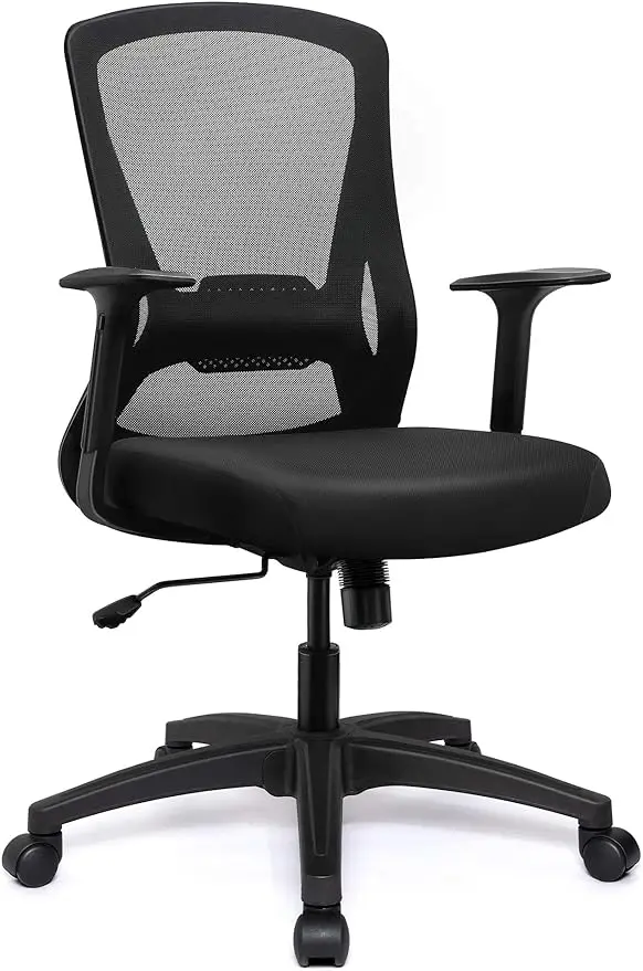 Mesh Office Chair Ergonomic Mid Back Swivel Black Computer Desk Chair with Adjustable Height Lumbar Support Office Task Chair
Mesh Office Chair Ergonomic Mid Back Swivel Black Computer Desk Chair with Adjustable Height Lumbar Support Office Task Chair