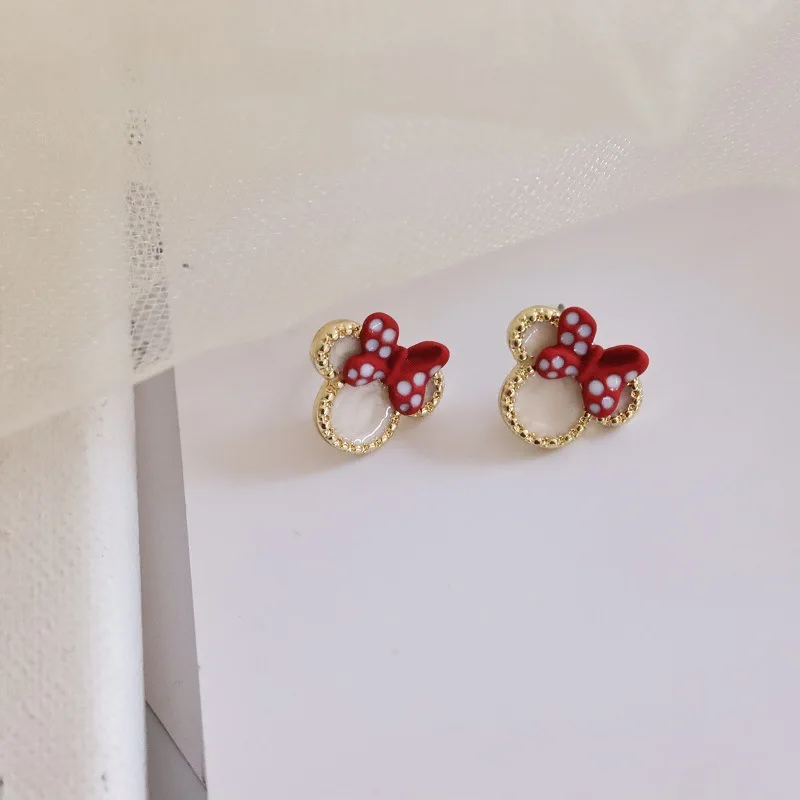 

Disney Cute Stud Earrings Mickey Mouse Minnie Children Anime Cartoon Earring Jewelry for Women Girlfriend Student Birthday Gifts