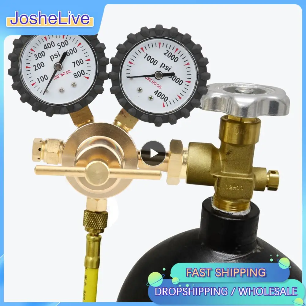 Nitrogen Regulator Gauge Pressure Equipment 0-600PSI CGA580 Inlet 1/4 inch Flare Output Brass Connection Gauges Leakage Tests
Nitrogen Regulator Gauge Pressure Equipment 0-600PSI CGA580 Inlet 1/4 inch Flare Output Brass Connection Gauges Leakage Tests