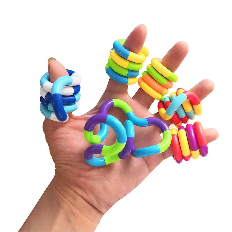 

3Pcs Tangle Rope Twist Fidget Toy Rrainbow Circle Sensory Autism Therapy Jouet Anti Stress Enfant Juguete Antiestres Niños