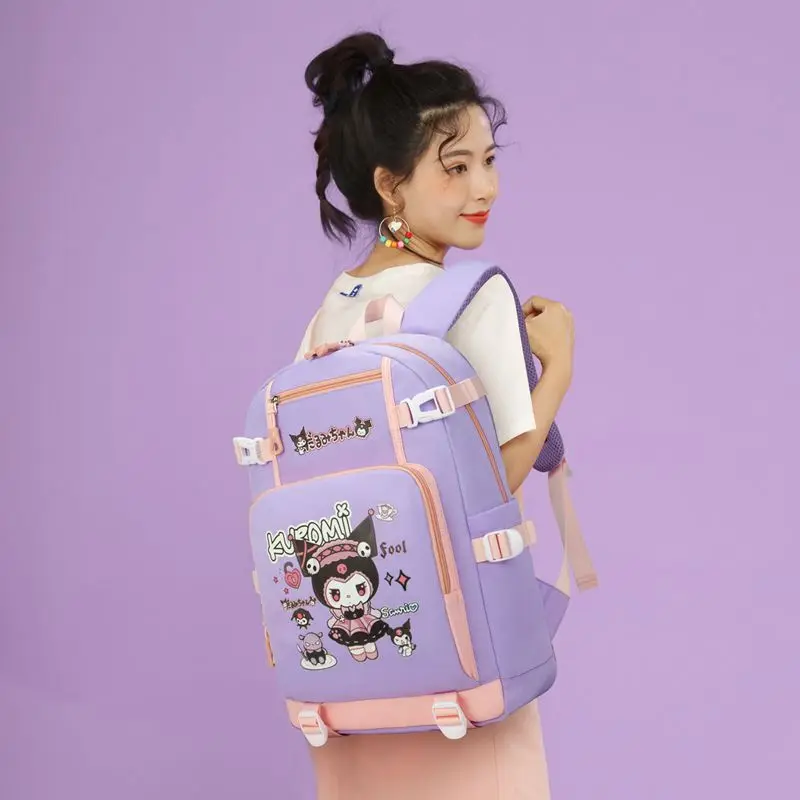 Kuromi Sanrio Anime Kawaii Student Schoolbag Cute Cartoon Large Capacity Children Backpack Bag Lovely Gifts for Kids
Kuromi Sanrio Anime Kawaii Student Schoolbag Cute Cartoon Large Capacity Children Backpack Bag Lovely Gifts for Kids