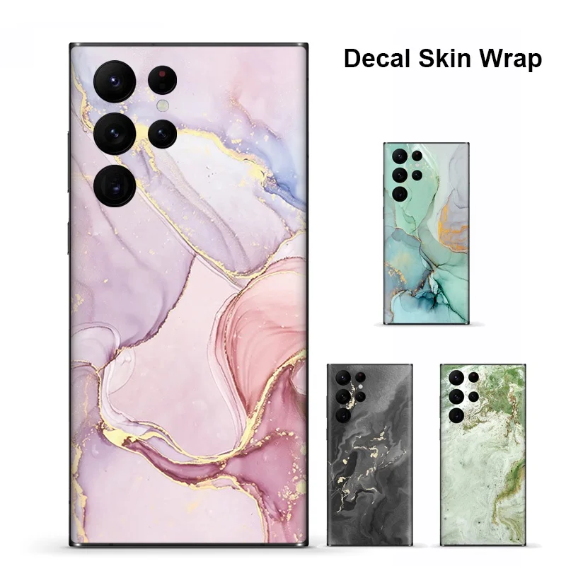 

Hot! Marble Grain Decal Skin for Samsung Galaxy S22 S21 Note 20 Ultra Plus Back Protector Film Cover Wrap Durable Stickers