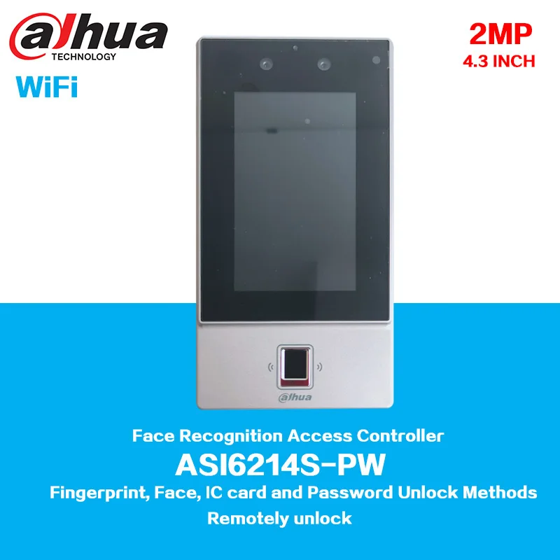 

Dahua ASI6214S-PW Face Recognition Access Controller, Support Fingerprint, Face, IC Card and Password Unlock