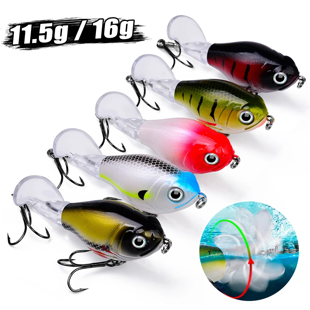Topwater Fishing Lure Floating Rotating Tail Plopping Minnow Surface Crankbait for Bass Trout Pike Double Propeller Whopper Lure
Topwater Fishing Lure Floating Rotating Tail Plopping Minnow Surface Crankbait for Bass Trout Pike Double Propeller Whopper Lure