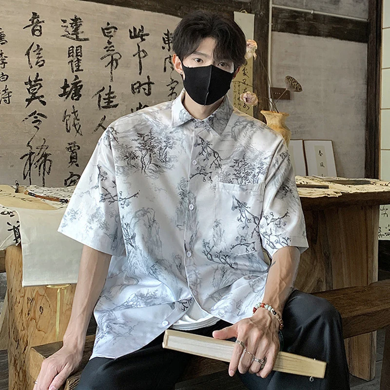 TFETTERS Brand New Chinese Shirts Men Short Sleeve Baggy 2024 New Summer Shirt Male Splashing Ink Print Clothes for Teenagers
TFETTERS Brand New Chinese Shirts Men Short Sleeve Baggy 2024 New Summer Shirt Male Splashing Ink Print Clothes for Teenagers