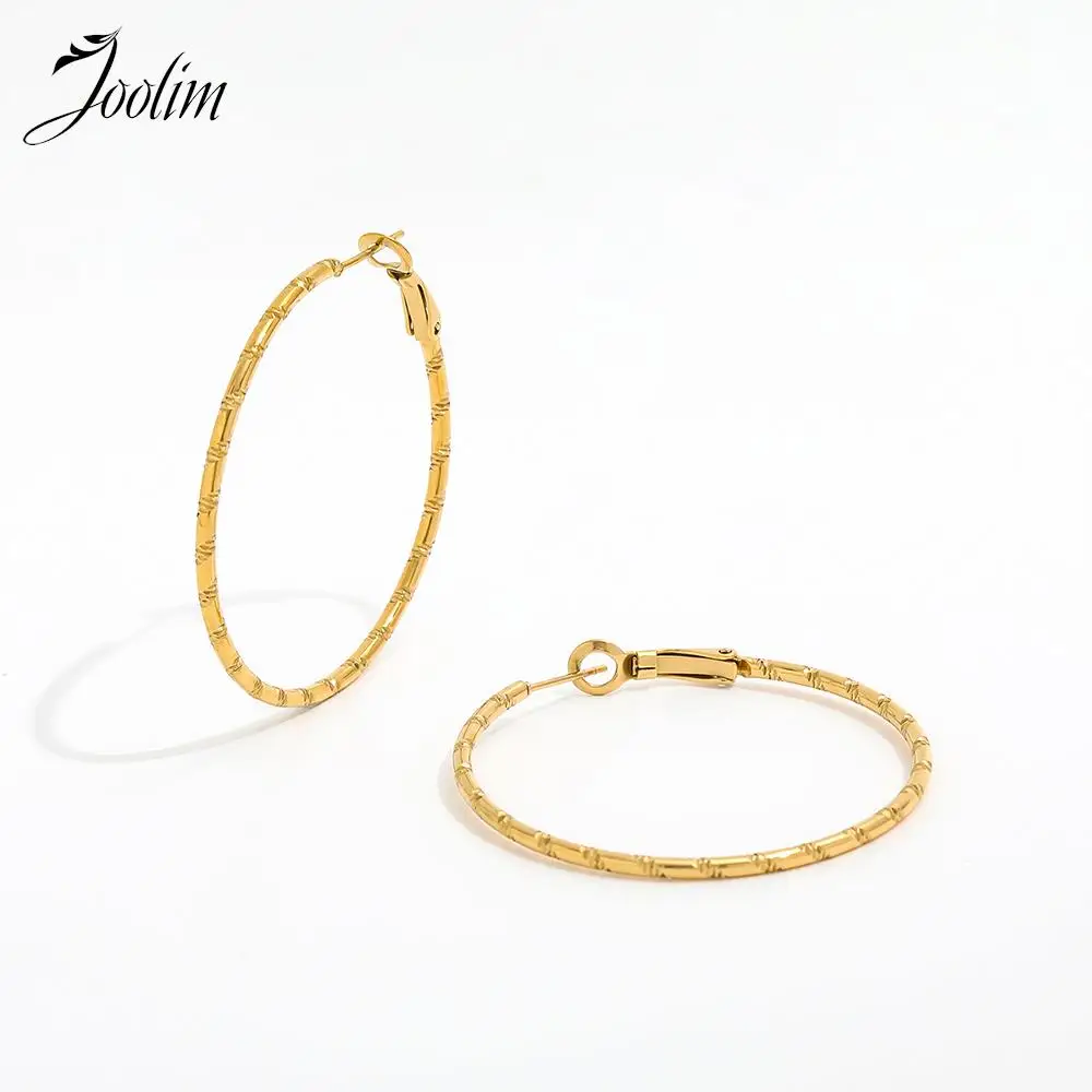 Joolim Jewelry High Quality PVD Wholesale Non Tarnish Dainty Large Statement Hip-hop Hoop Stainless Steel Earring for Women
Joolim Jewelry High Quality PVD Wholesale Non Tarnish Dainty Large Statement Hip-hop Hoop Stainless Steel Earring for Women
