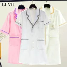 Oversized Jacket Beautician Beauty Salon Short Dress Nurse Spa Workwear Doctor Uniform Scrub Top Clinic Lab Coat