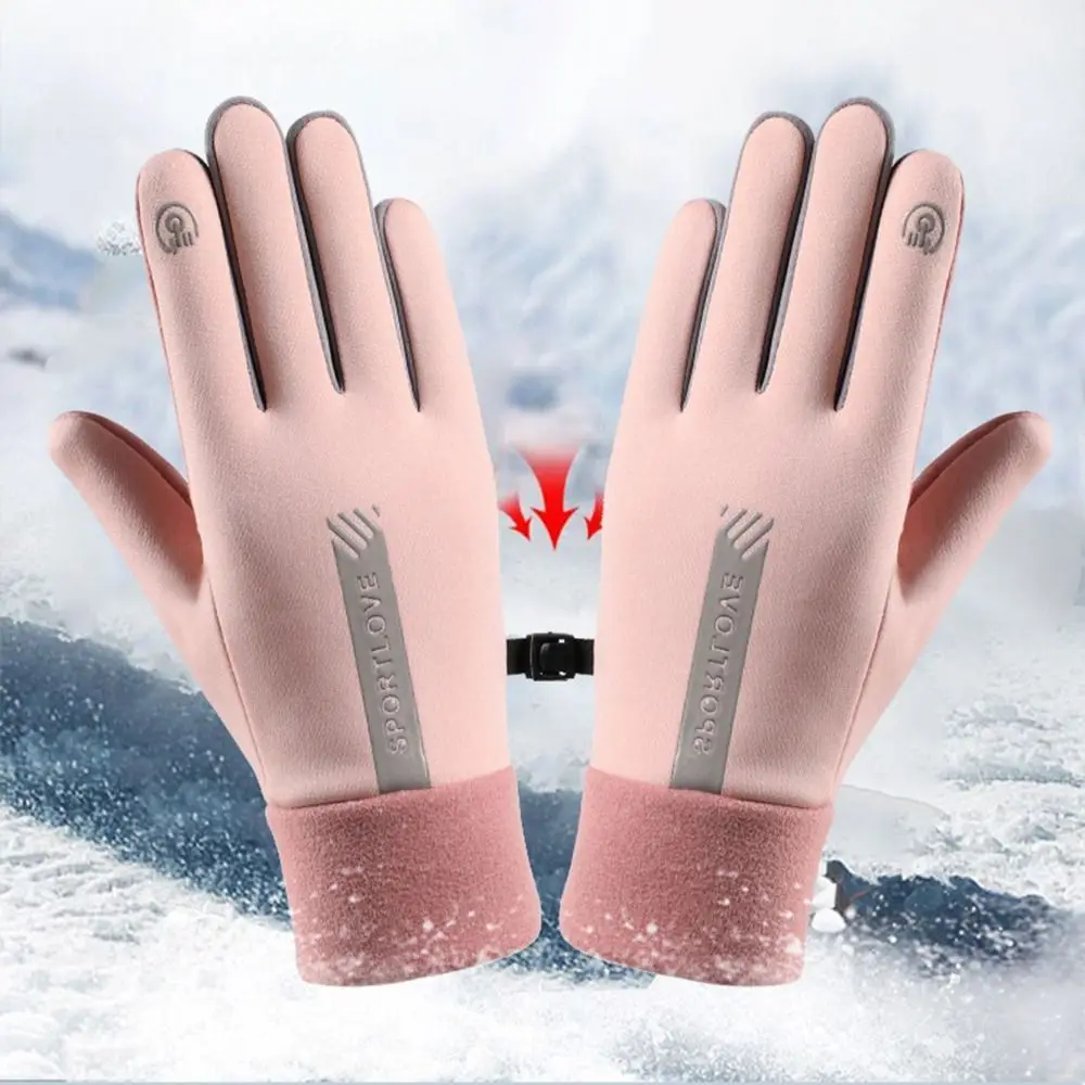 

Durable Bow Mitten Snow Ski Gloves Waterproof Warm Cycling Gloves Full Finger Gloves Protective Mittens Anti-skid Mittens