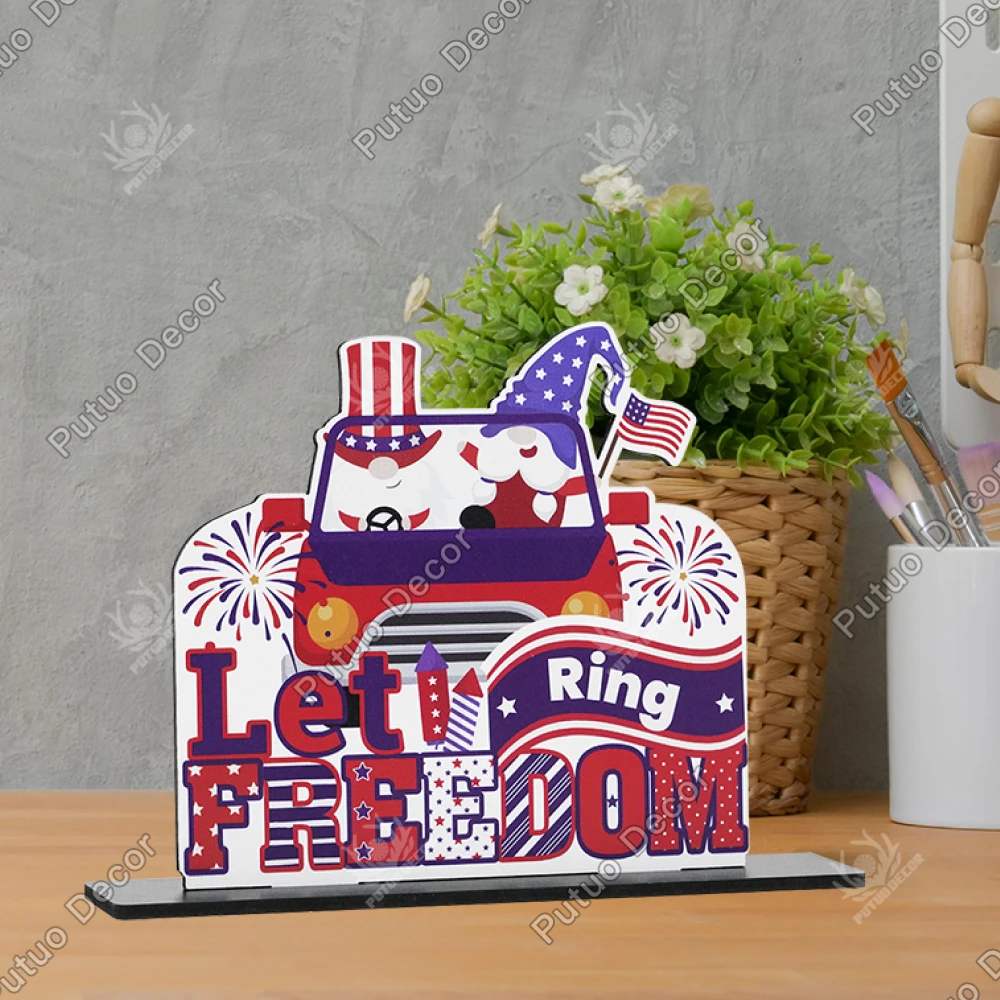 Putuo Decor Wooden Signs Table Decor, Let Freedom Ring, Desk Decor for Home Office Cafe, Independence Day 4th of July Gift
Putuo Decor Wooden Signs Table Decor, Let Freedom Ring, Desk Decor for Home Office Cafe, Independence Day 4th of July Gift