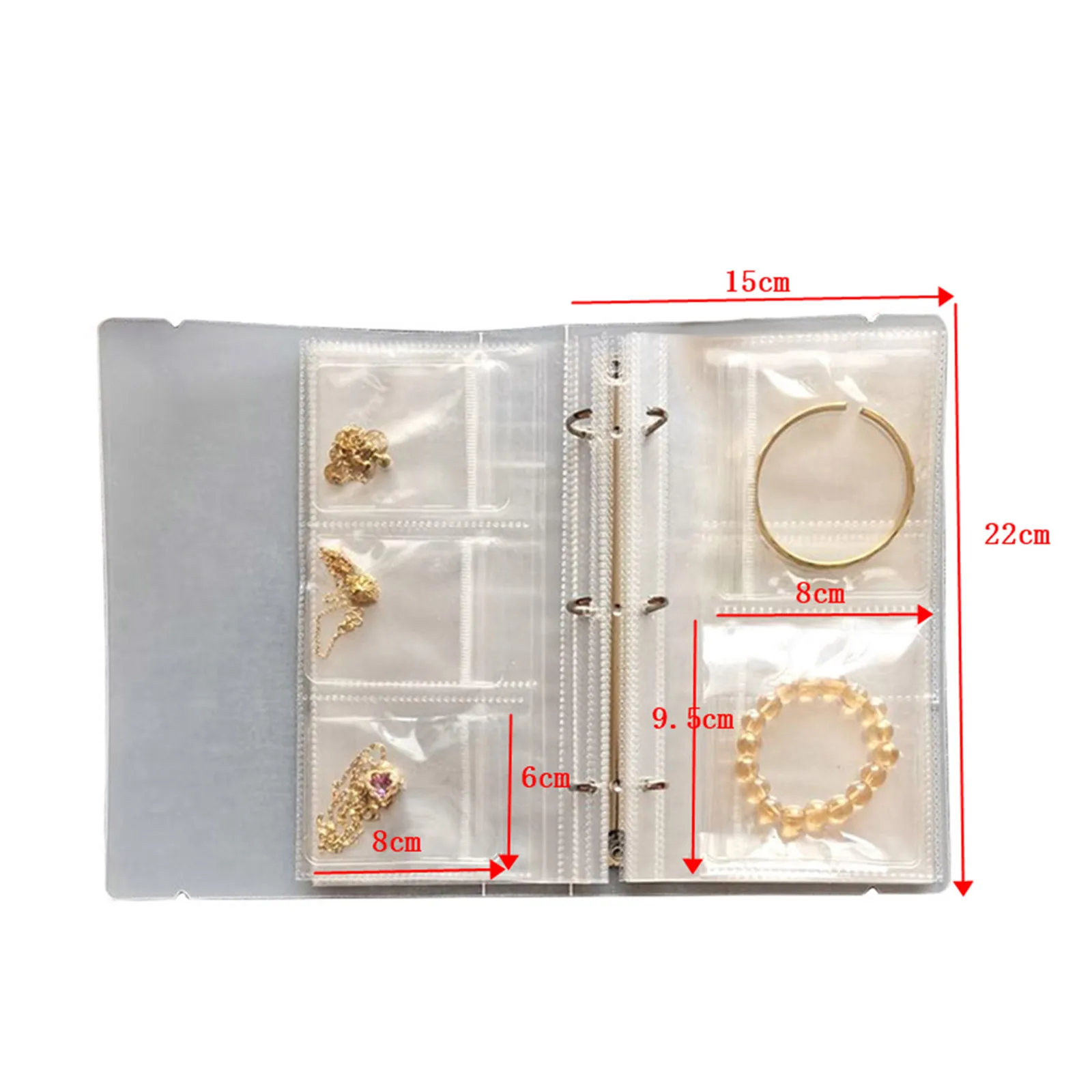 Storage Book Practical Jewelry Storage Solution Transparent PVC Book 60 Small Card Slots and 40 Large Card Slots
Storage Book Practical Jewelry Storage Solution Transparent PVC Book 60 Small Card Slots and 40 Large Card Slots