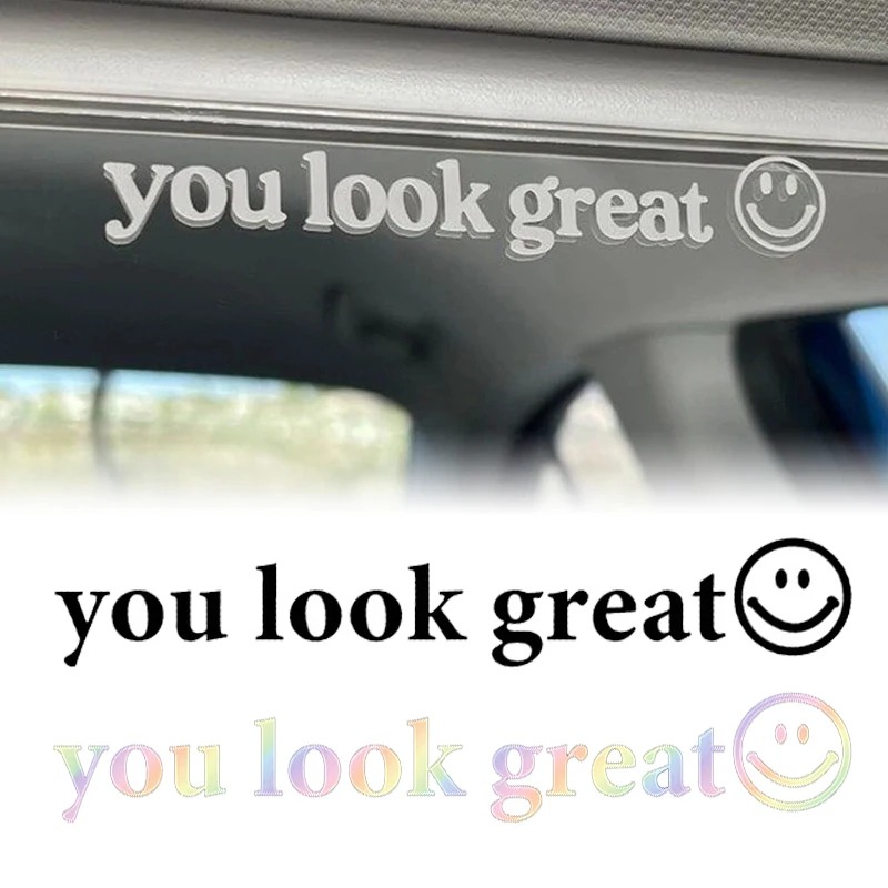 Автомобильные наклейки с текстом, отлично выглядят, украшение интерьера, зеркало заднего вида, модные наклейки, креативные спортивные виниловые наклейки из ПВХ 
Автомобильные наклейки с текстом, отлично выглядят, украшение интерьера, зеркало заднего вида, модные наклейки, креативные спортивные виниловые наклейки из ПВХ