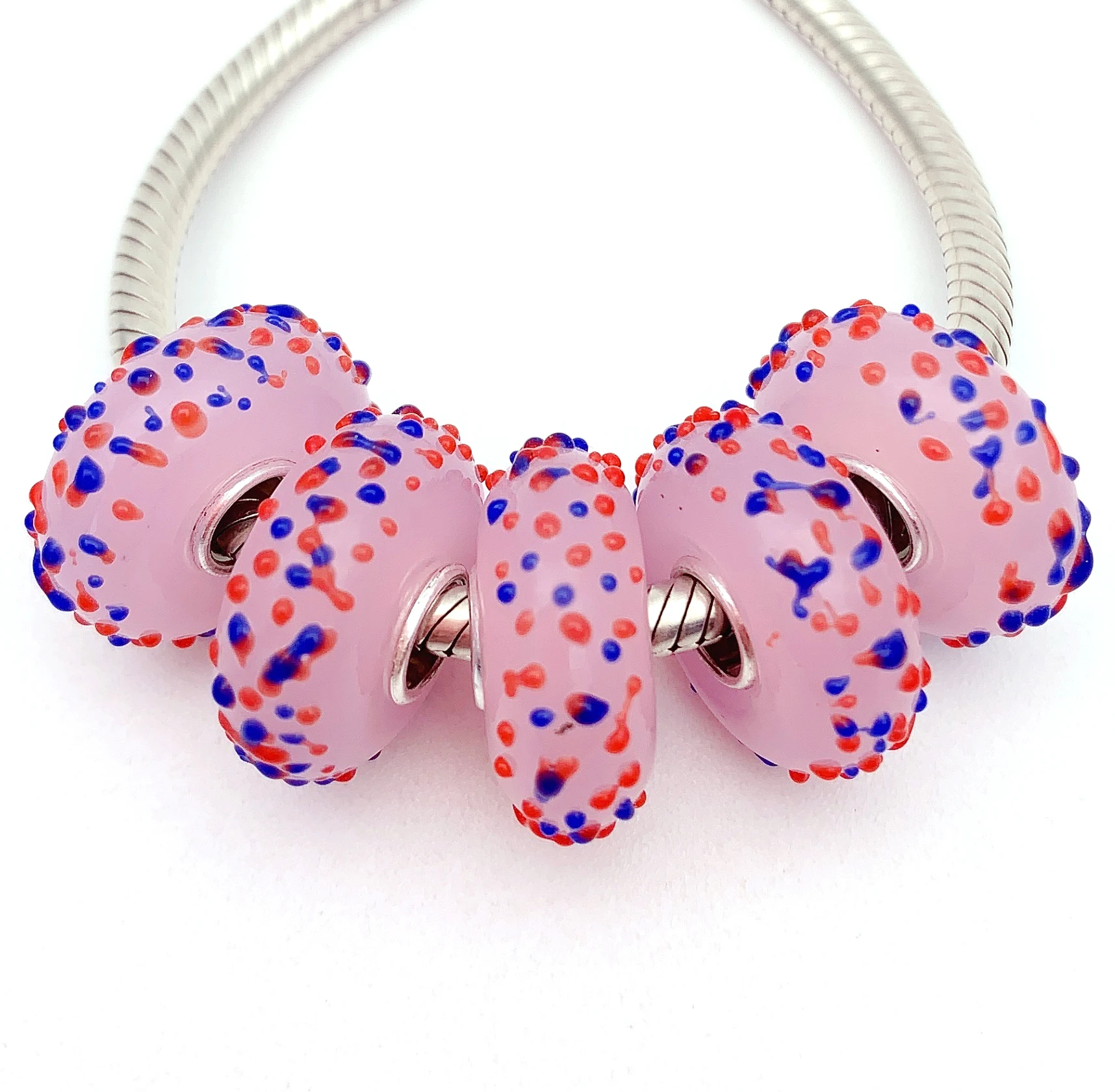 YG219 5X 100% Authenticity S925 Sterling Silver Beads Murano Glassbeads NEW Fit European Charms Bracelet Diy Jewelry Lampwork
YG219 5X 100% Authenticity S925 Sterling Silver Beads Murano Glassbeads NEW Fit European Charms Bracelet Diy Jewelry Lampwork