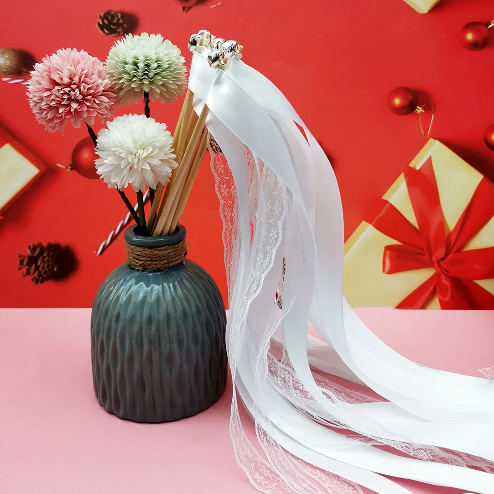 10-50pcs Ribbon Wands Stain Ribbon Wedding Stick Wedding Wands with Silver Bells Ribbon Twirling Streamers for Party Birthday
10-50pcs Ribbon Wands Stain Ribbon Wedding Stick Wedding Wands with Silver Bells Ribbon Twirling Streamers for Party Birthday