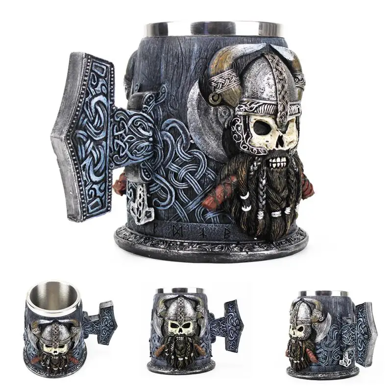 Пивная кружка из нержавеющей стали с викингом, креативная кружка с изображением пиратской стаины, черепа, кофейной чашки, чайной кружки, стакан для украшения паба, бара, Прямая поставка 
Пивная кружка из нержавеющей стали с викингом, креативная кружка с изображением пиратской стаины, черепа, кофейной чашки, чайной кружки, стакан для украшения паба, бара, Прямая поставка