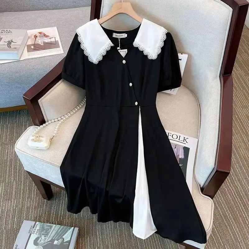 2024 Women's Summer New French Short Sleeve Patchwork Dress Female Loose Pullover Dresses Ladies Casual A-line Vestidos M142
2024 Women's Summer New French Short Sleeve Patchwork Dress Female Loose Pullover Dresses Ladies Casual A-line Vestidos M142