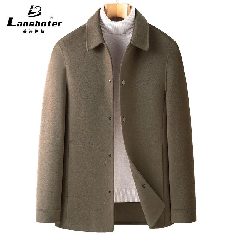Однотонная простая Двусторонняя шерстяная куртка для мужчин на осень и зиму новая шерстяная куртка для отца среднего возраста
Однотонная простая Двусторонняя шерстяная куртка для мужчин на осень и зиму новая шерстяная куртка для отца среднего возраста