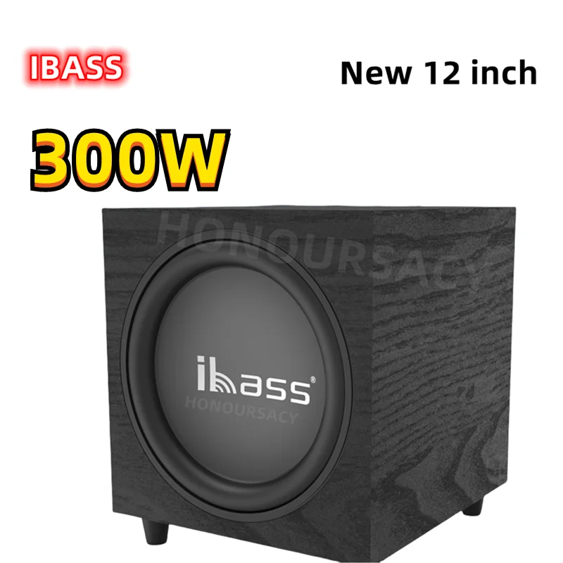 

Ibass Retro Active Echo Wall 12 Inch 300W Peak Power Subwoofer With Built-In Amplifier, Bookshelf 2.0 Sound System, Home Theater