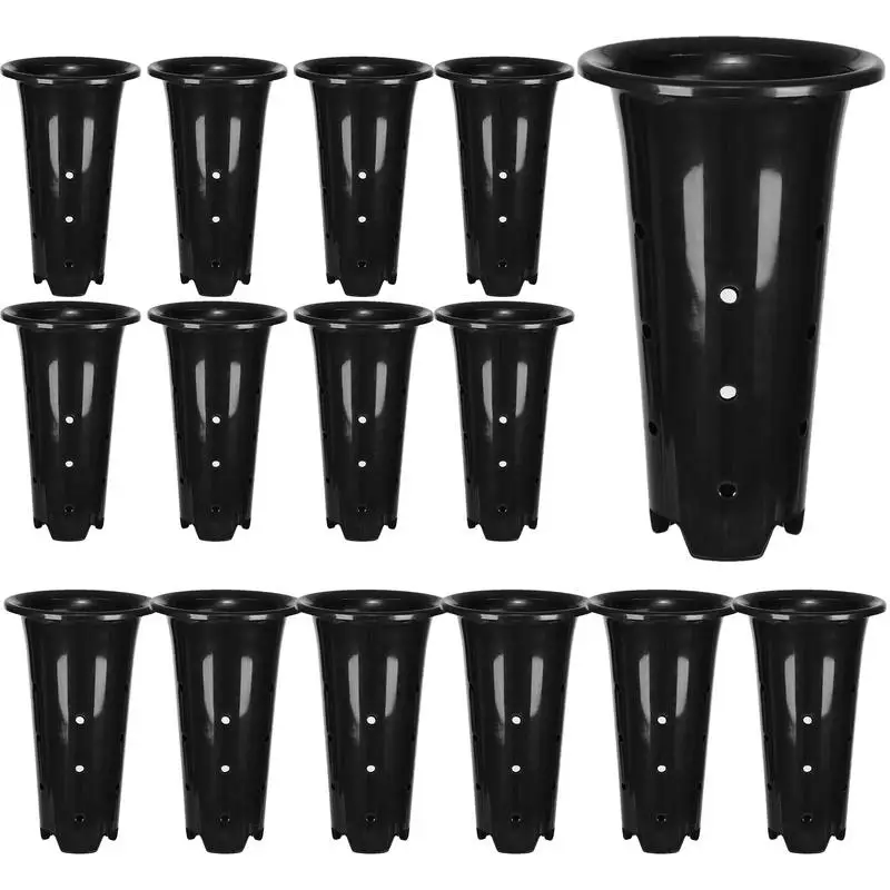

Nursery Pots For Plants 15Pcs Seedling Flower Plant Container Pots With Drainage Holes 8.66 Inch Tall Seedling Flower Pots