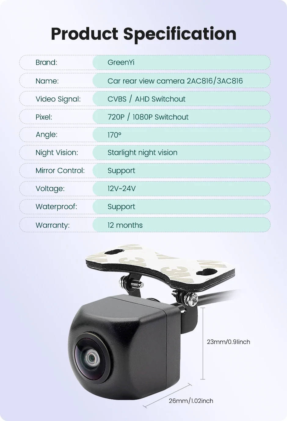 Back Up Camera for Truck - Durable HD Night Vision Waterproof Back Up Camera for Truck - Durable HD Night Vision Waterproof