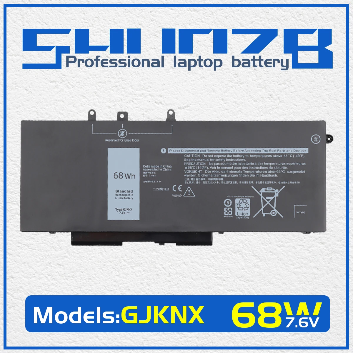 

New GJKNX Laptop Battery for Dell Latitude 15 3520 3530 E5590 E5580 E5480 5480 5580 5590 3520 14 5480 5490 E5490 GD1JP 7.6V 68WH
