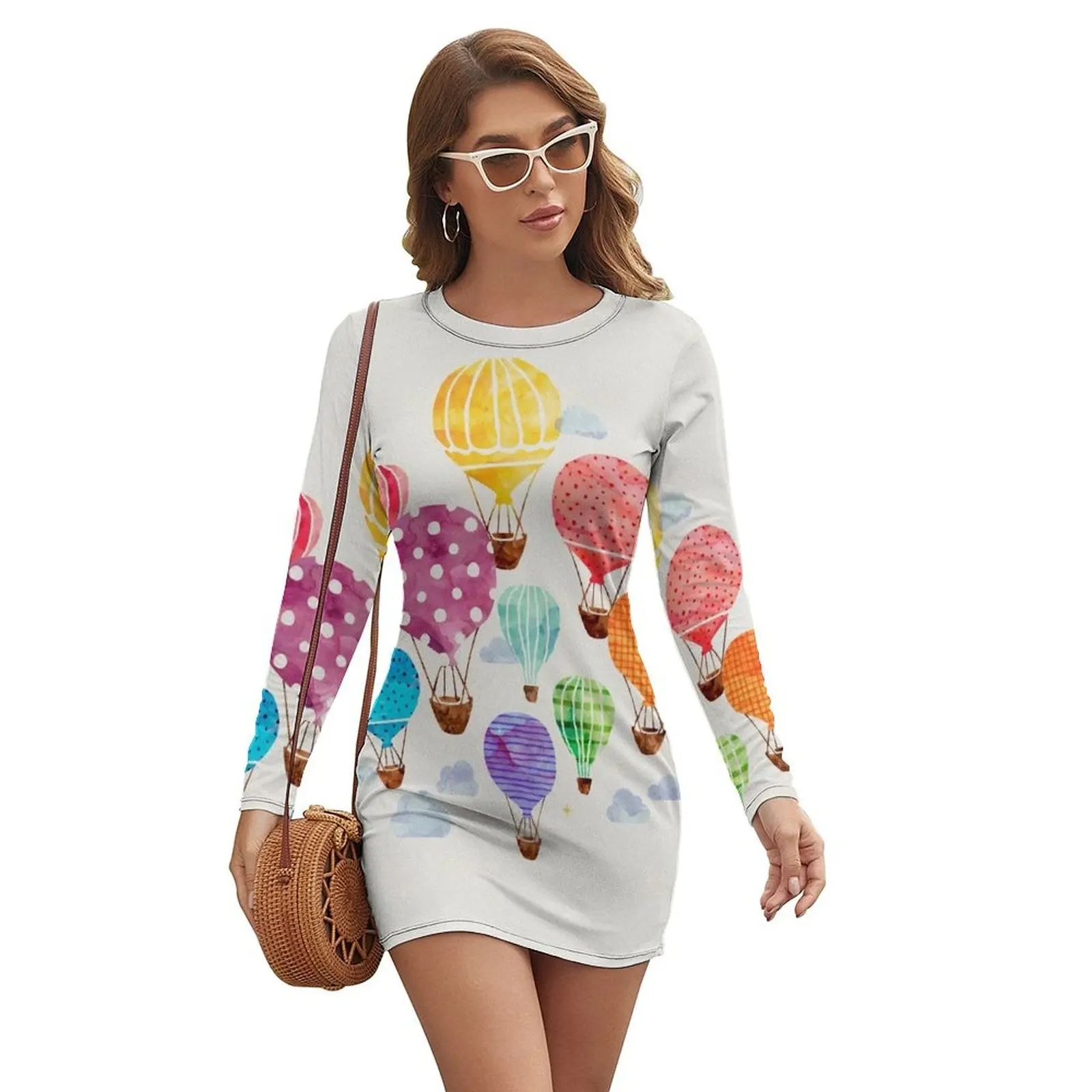 Hot Air Balloon Long-sleeved Dress clothes Long dress woman summer dress for women 2024
Hot Air Balloon Long-sleeved Dress clothes Long dress woman summer dress for women 2024