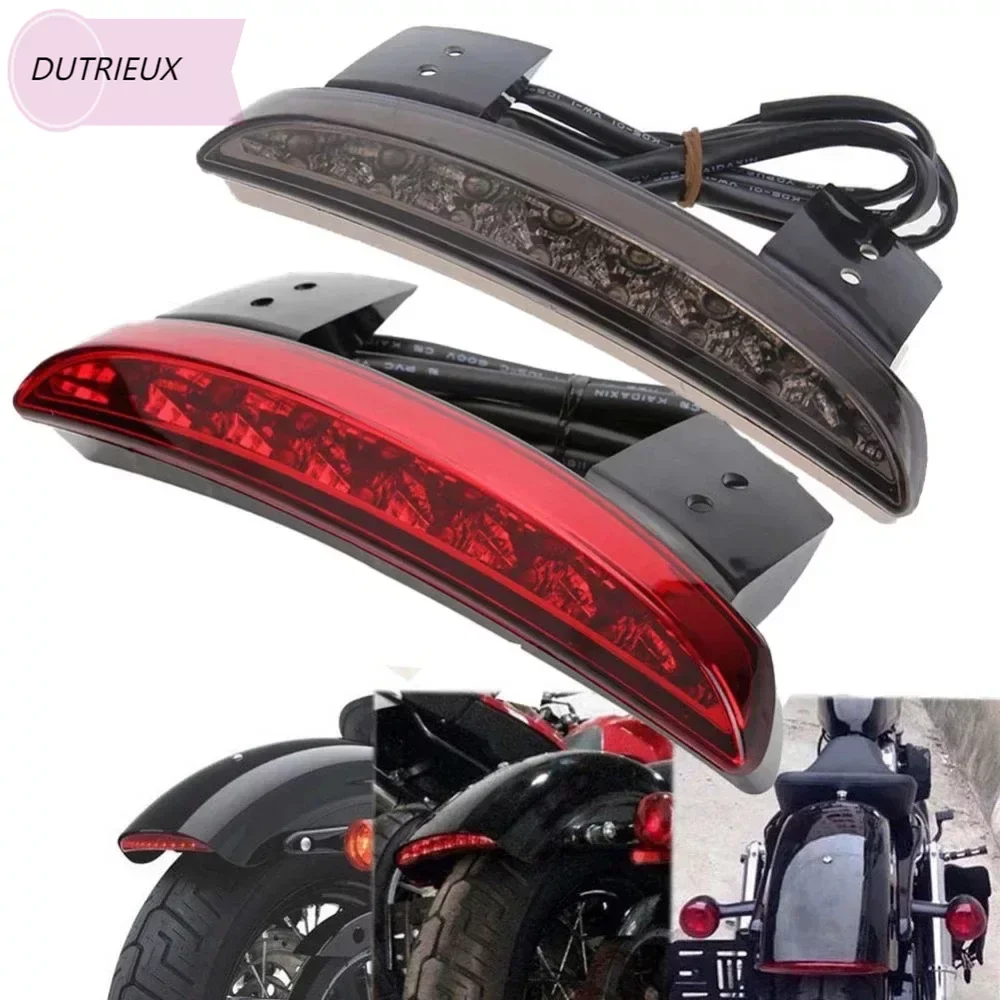 

Bike Motorcycle Lights Rear Fender Edge Red LED Brake Tail light Motorcycle For Harley Touring Sportster XL 883 1200 Cafe Racer