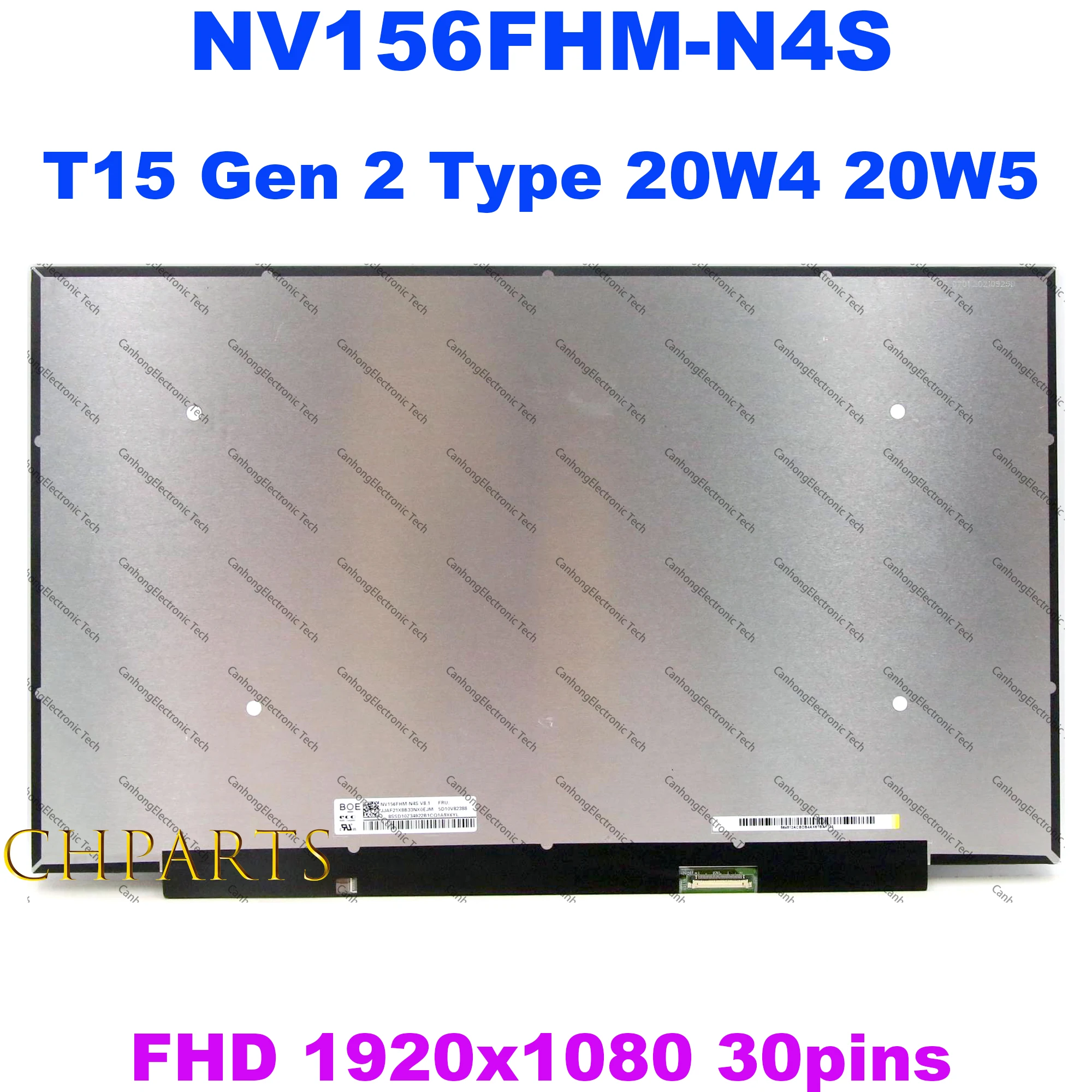 15.6" IPS Laptop LCD Screen Display Panel NV156FHM-N4S V8.0 For Lenovo ThinkPad P15s T15 Gen 2 Type 20W4 20W5 30pins 60Hz
15.6" IPS Laptop LCD Screen Display Panel NV156FHM-N4S V8.0 For Lenovo ThinkPad P15s T15 Gen 2 Type 20W4 20W5 30pins 60Hz