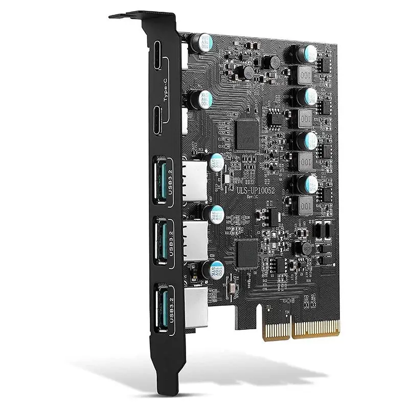 Top PCIe-USB 3,2 Gen 2 Card с 5 портами полосы пропускания 20 Гбит/с (3X USB-A -2X USB-C) конвертер PCIE Splitter для Windows 10/8
Top PCIe-USB 3,2 Gen 2 Card с 5 портами полосы пропускания 20 Гбит/с (3X USB-A -2X USB-C) конвертер PCIE Splitter для Windows 10/8