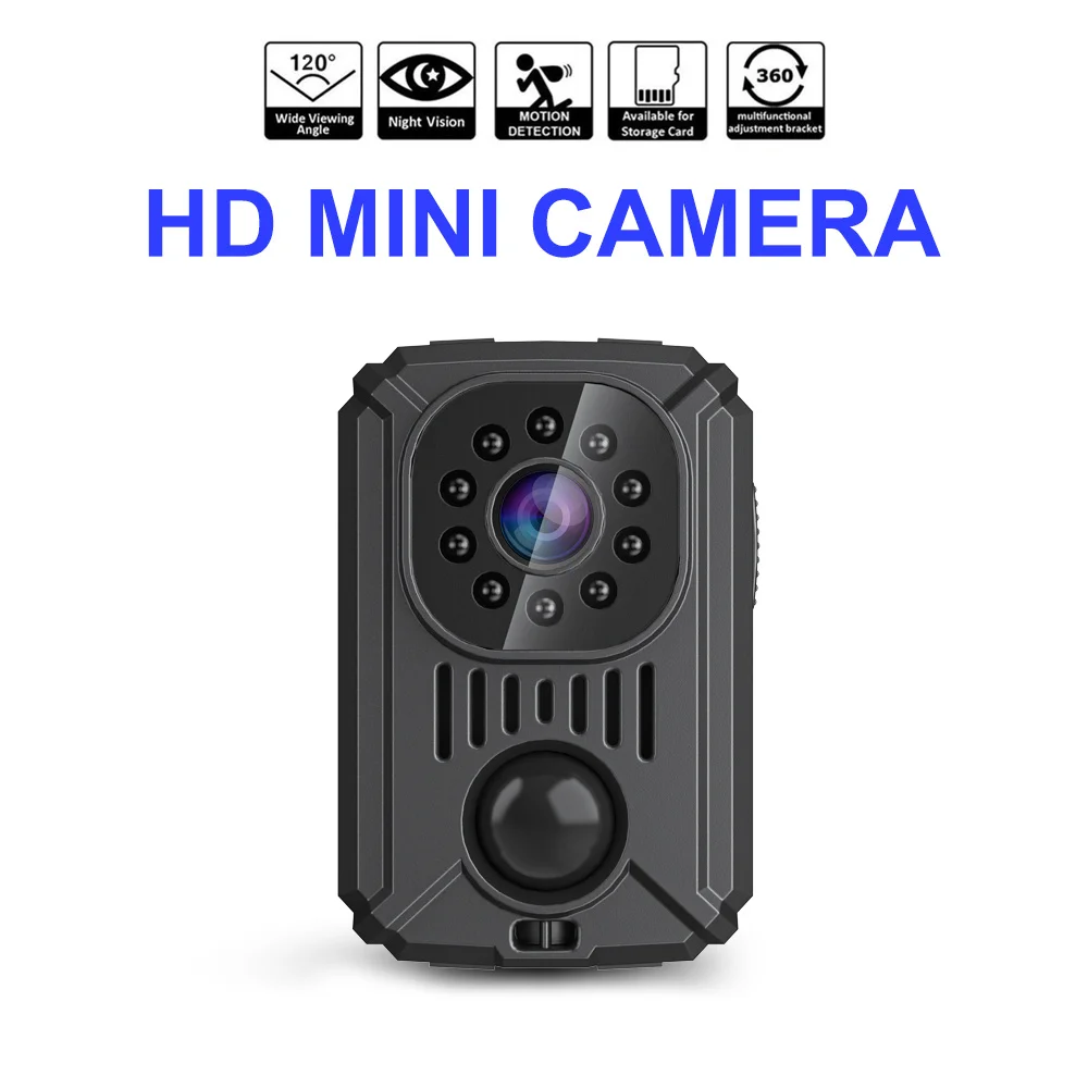 

MD31 Mini PIR Video Body Camera Back Clip Photography DV Smart Camera HD 1080P Recorder Motion Activated Small Nanny Cam for Car