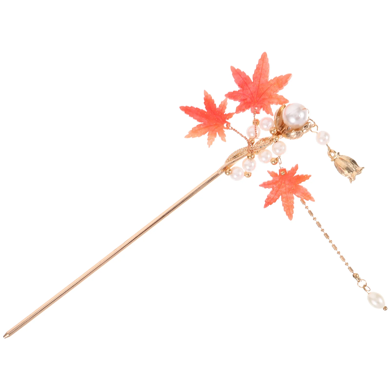 

Hair Barrettes Ancient Costume Maple Leaf Hairpin Fork Japanese-style Accessories Girl Stick Women Chopstick Chinese Miss