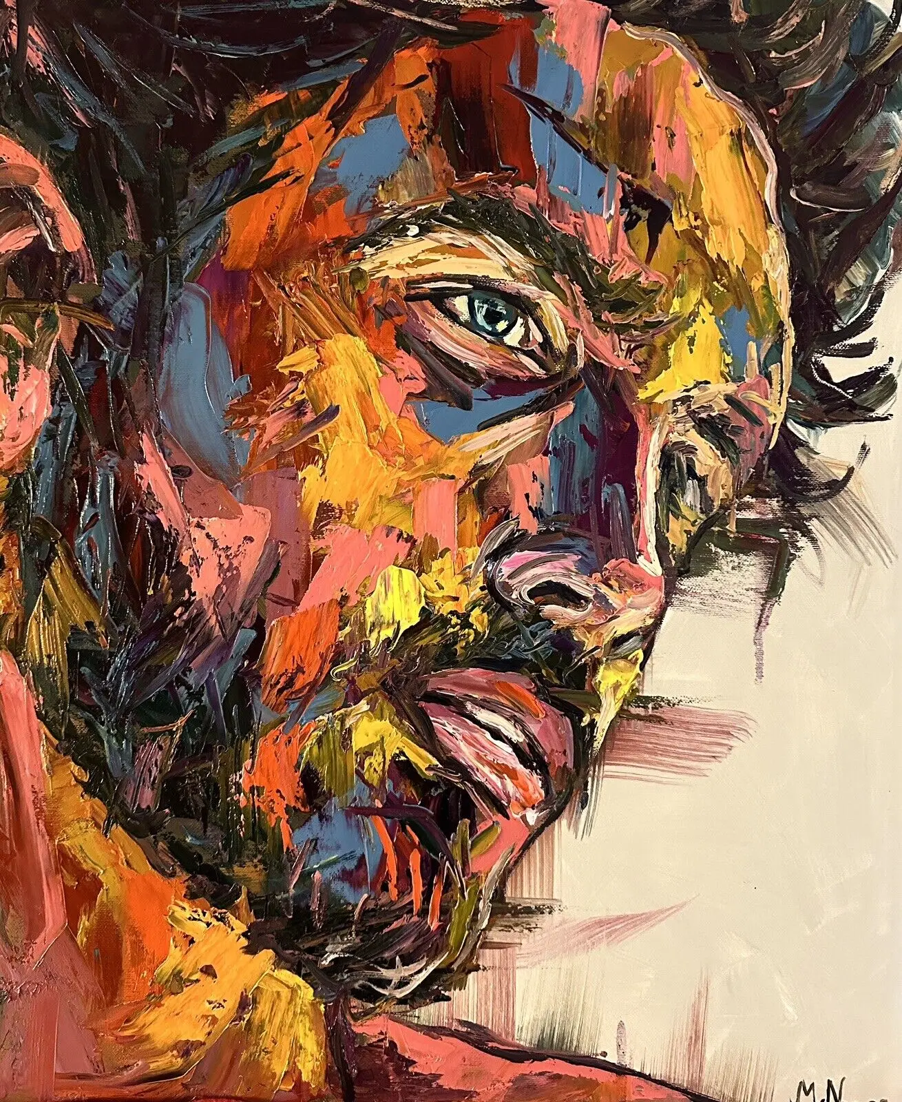 100%Handmade Oil Painting Young Man Portrait Male Gay Oil Painting, Palette Knife Artwork Queer Homoerotic
100%Handmade Oil Painting Young Man Portrait Male Gay Oil Painting, Palette Knife Artwork Queer Homoerotic