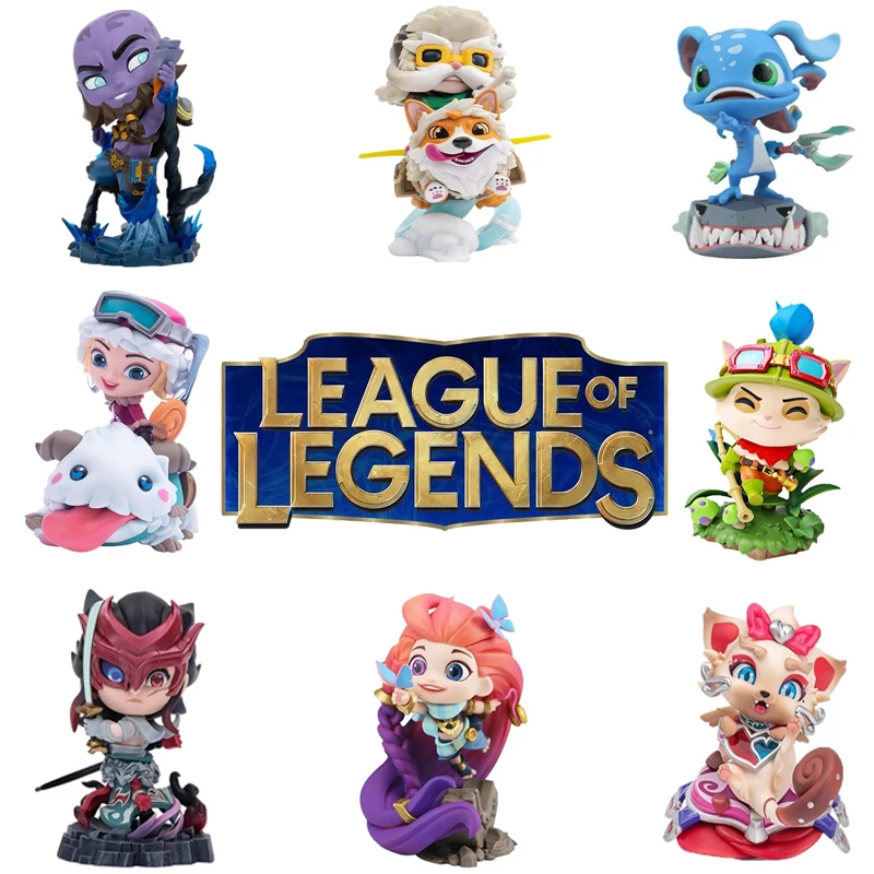 

League of Legends LOL Poppy Jinx Zoe Gnar Ryze Teemo Fizz Action Figures Anime Figure Model Collect Boy Toys Figure 1/144