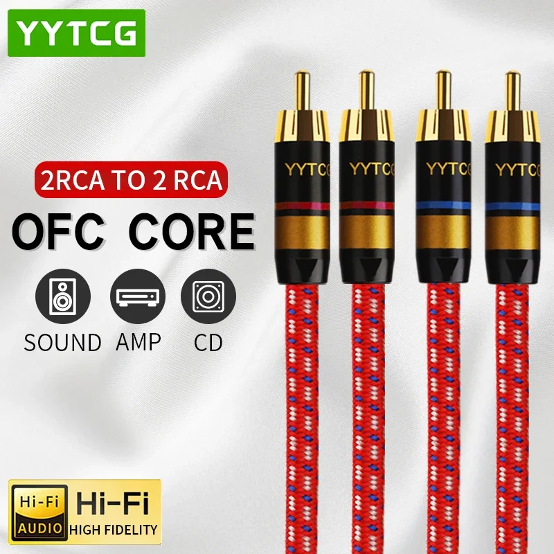 YYTCG 1 Pair Hifi RCA Cable 2 RCA to 2 RCA Interconnect Cable HIFI Stereo 4N OFC Male to Male for Home Theater DVD TV Amplifier
YYTCG 1 Pair Hifi RCA Cable 2 RCA to 2 RCA Interconnect Cable HIFI Stereo 4N OFC Male to Male for Home Theater DVD TV Amplifier