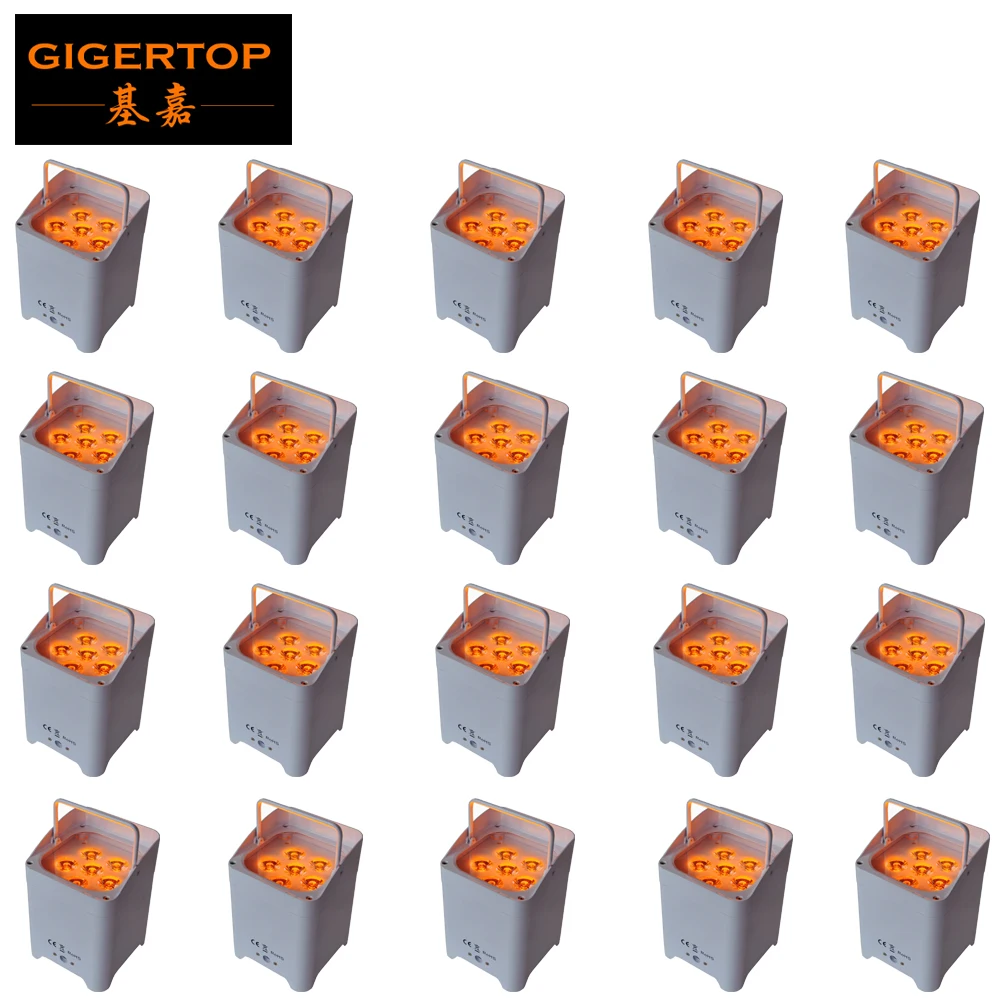 TIPTOP 6 x 18W RGBWA UV Color Battery Powered 2.4G Wireless Led Par Light White Housing Phone Remote Control Optional TP-B06
TIPTOP 6 x 18W RGBWA UV Color Battery Powered 2.4G Wireless Led Par Light White Housing Phone Remote Control Optional TP-B06